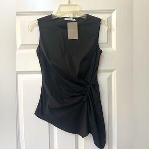 BAILEY 44 BLACK SLEEVELESS TOP, ROUCED SIDE, TIMELESS, ELEGANT, NWT
